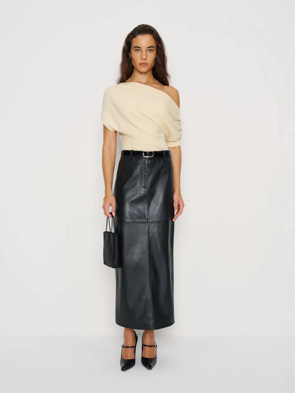 Reformation Iris Knit Top Custard Medium